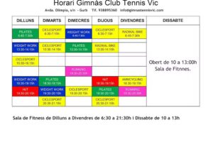 Gimnasio Club Tenis Vic